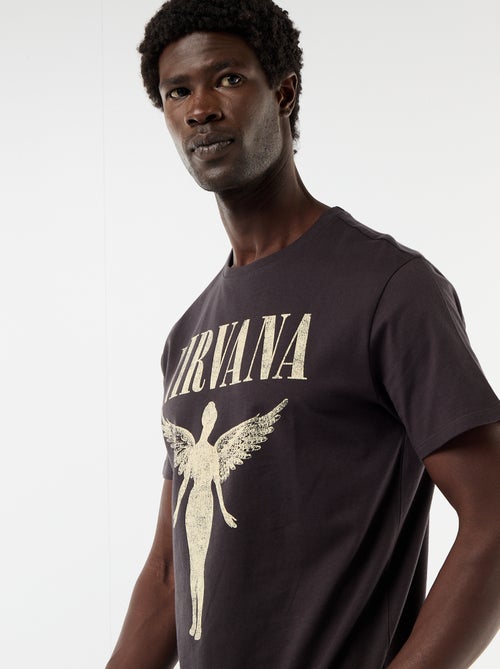 T-shirt de manga curta 'Nirvana' - Kiabi