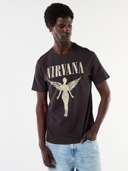 T-shirt de manga curta 'Nirvana' - Kiabi