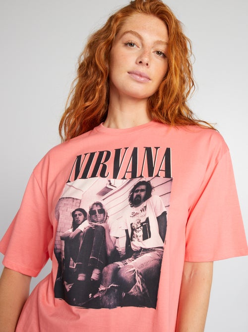 T-shirt de manga curta 'Nirvana' - Kiabi