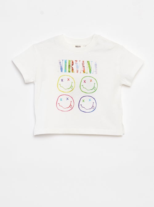 T-shirt de manga curta 'Nirvana' - Kiabi
