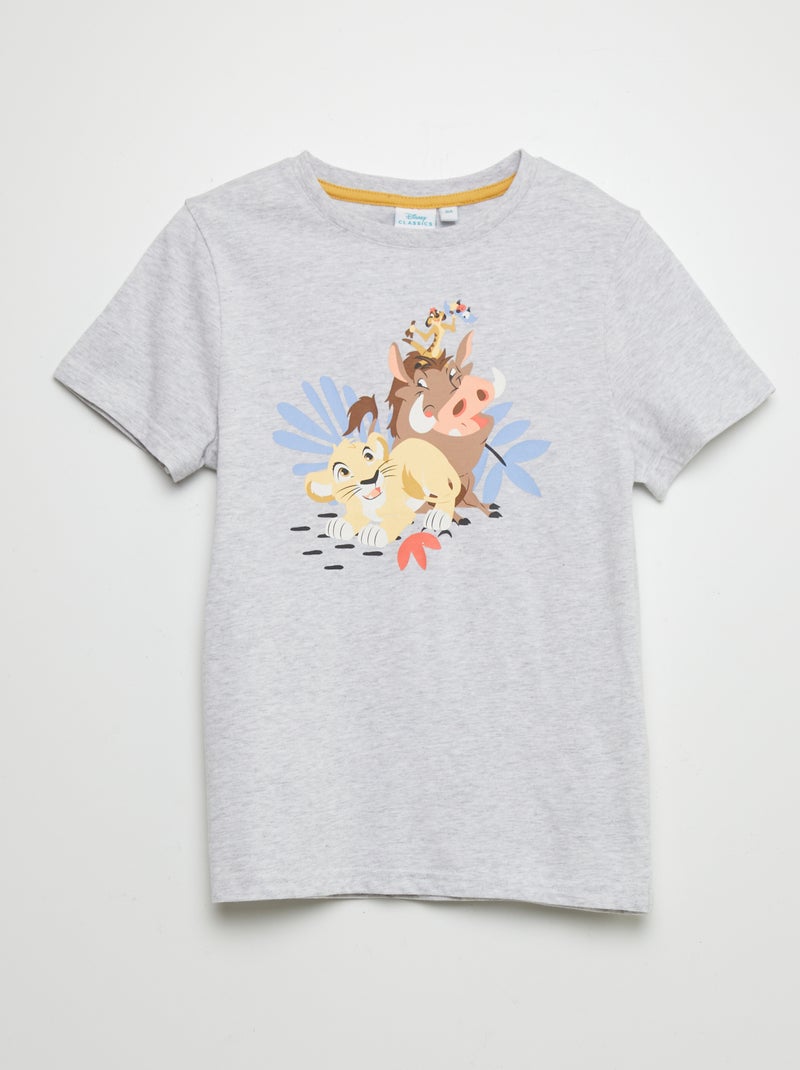 T-shirt de manga curta 'O Rei Leão' CINZA - Kiabi