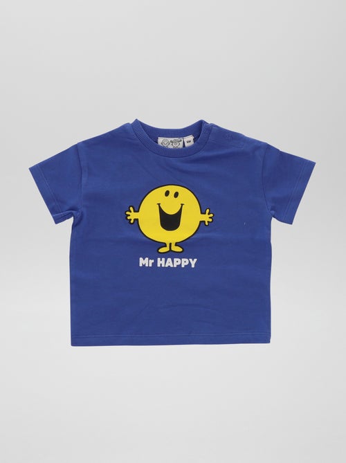 T-shirt de manga curta 'O Super Apresentador' 'Mr Happy' - Kiabi