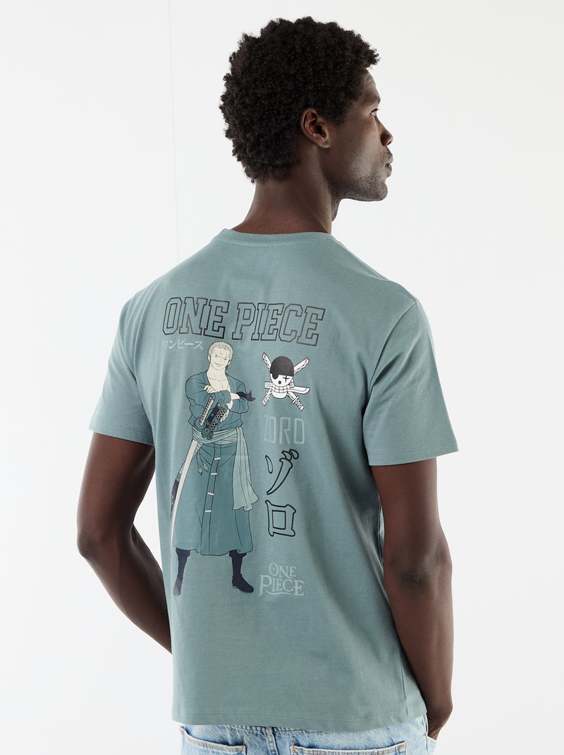T-shirt de manga curta 'One Piece' Azul - Kiabi