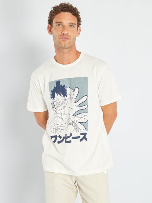 T-shirt de manga curta 'One Piece' - Kiabi