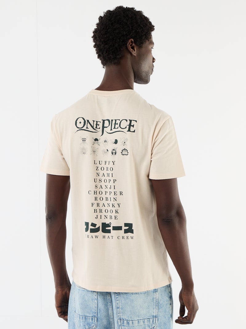 T-shirt de manga curta 'One Piece' Cinza - Kiabi