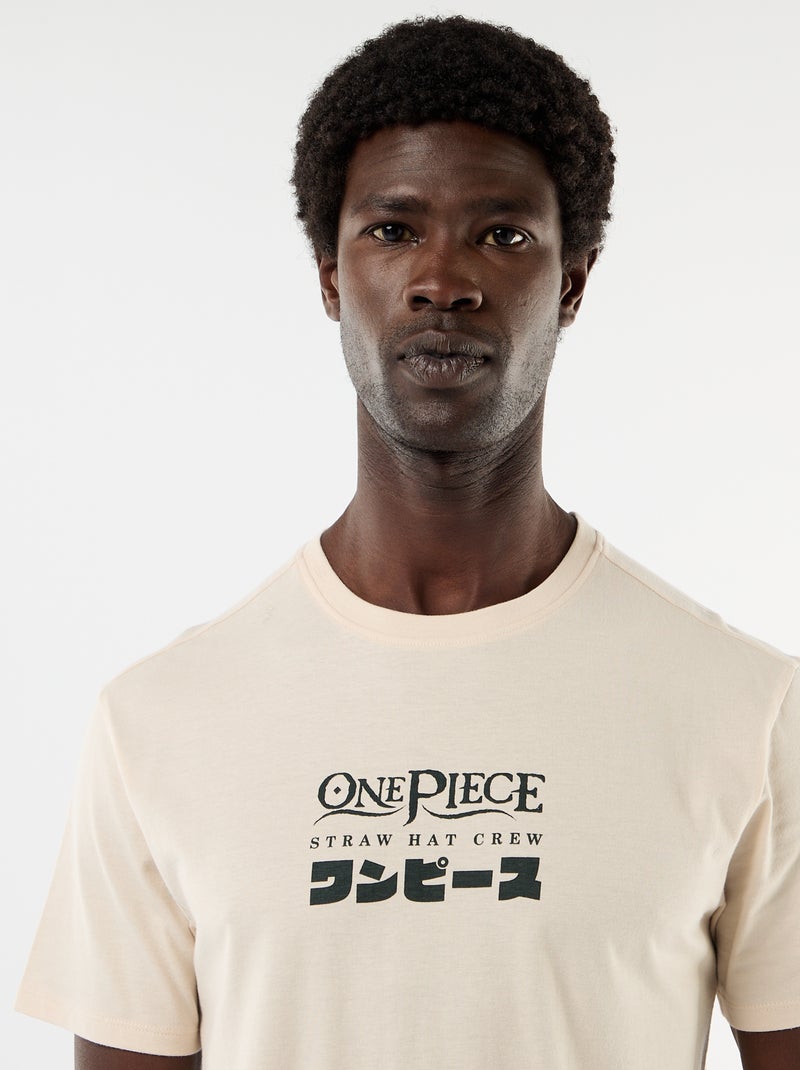 T-shirt de manga curta 'One Piece' Cinza - Kiabi