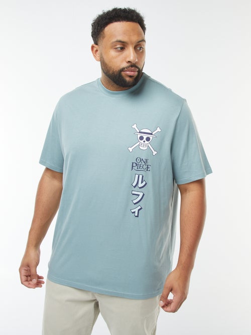 T-shirt de manga curta 'One Piece' com estampado frente e verso - Kiabi