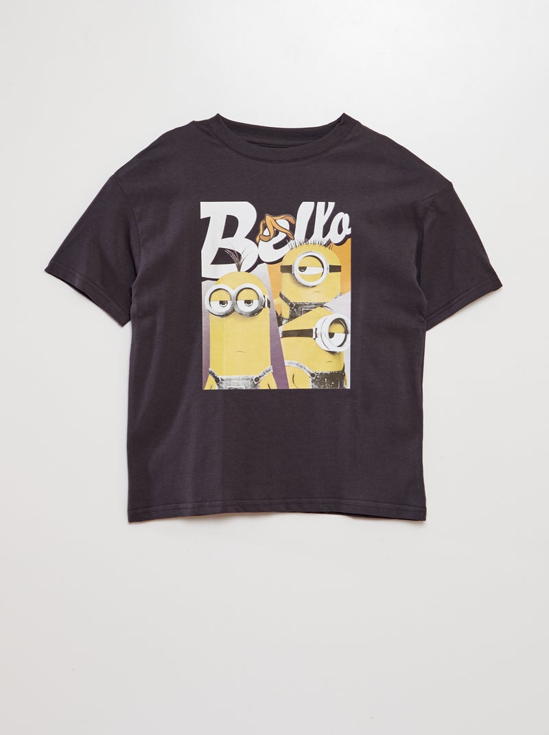 T-shirt de manga curta 'Os Mínimos' CINZA - Kiabi