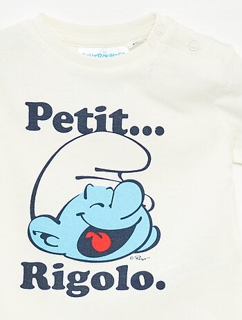 T-shirt de manga curta 'Os Smurfs'