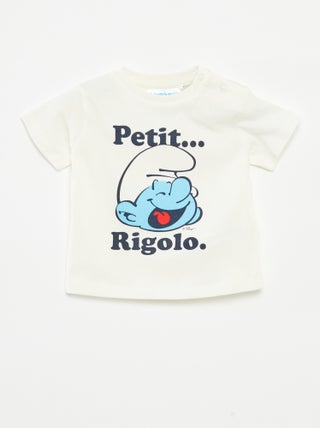 T-shirt de manga curta 'Os Smurfs'