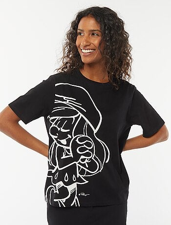 T-shirt de manga curta 'Os Smurfs'