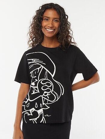 T-shirt de manga curta 'Os Smurfs'