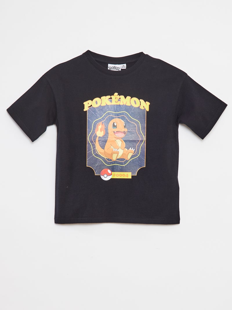 T-shirt de manga curta 'Pikachu' Preto - Kiabi