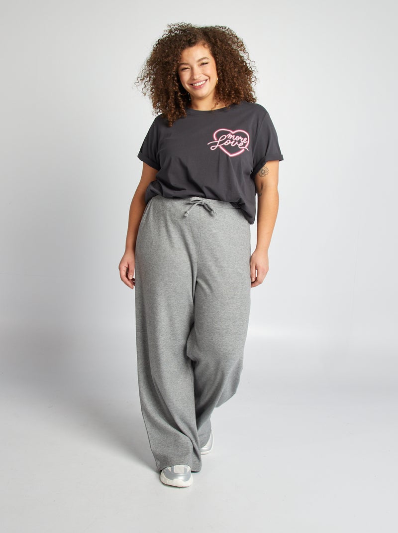 T-shirt de manga curta PRETO - Kiabi