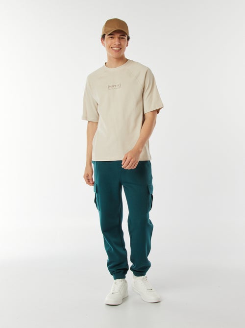 T-shirt de manga curta raglã com estampado - Kiabi