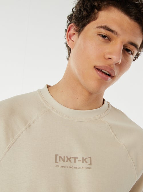 T-shirt de manga curta raglã com estampado - Kiabi