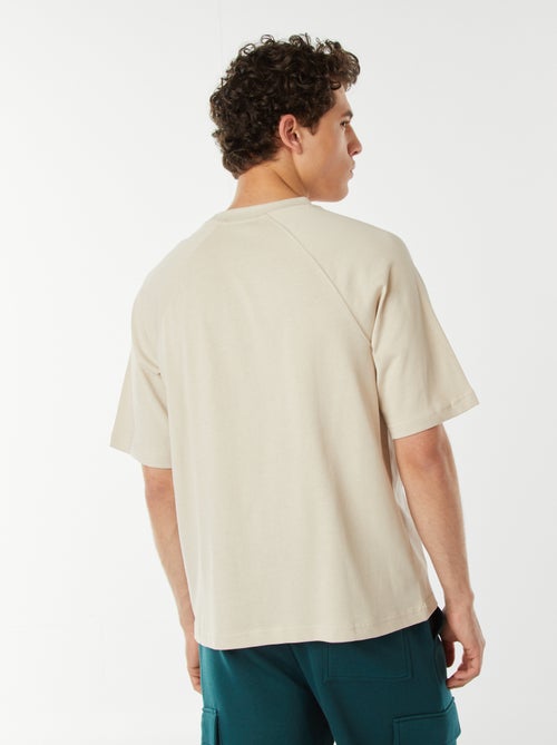 T-shirt de manga curta raglã com estampado - Kiabi