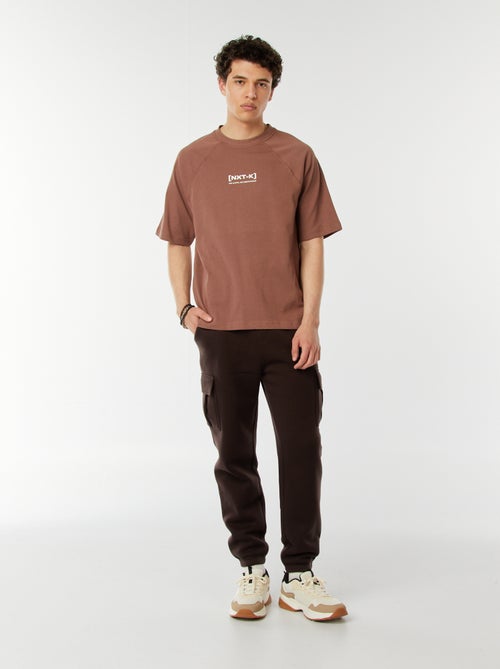 T-shirt de manga curta raglã com estampado - Kiabi