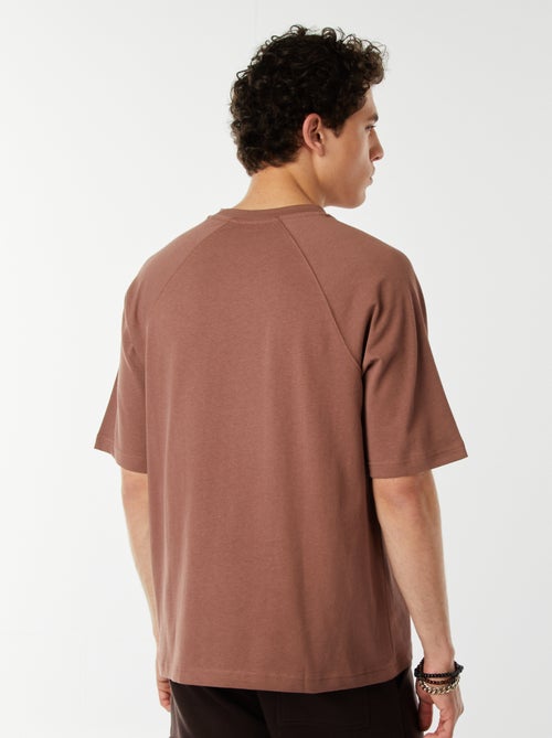 T-shirt de manga curta raglã com estampado - Kiabi