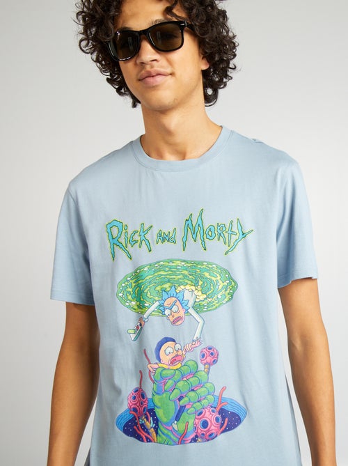 T-shirt de manga curta 'Rick & Morty' - Kiabi