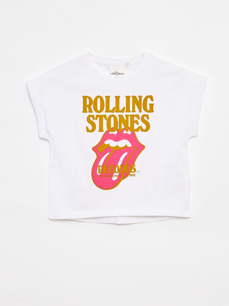 T-shirt de manga curta 'Rolling Stones' Branco - Kiabi