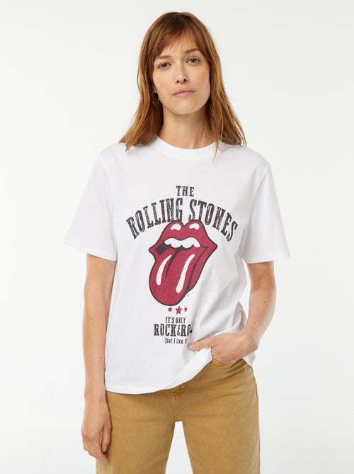 T-shirt de manga curta 'Rolling Stones' - Kiabi