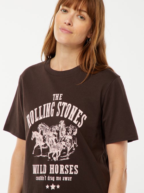 T-shirt de manga curta 'Rolling Stones' - Kiabi