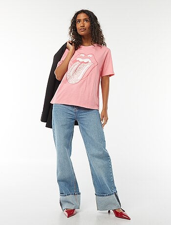 T-shirt de manga curta 'Rolling Stones'