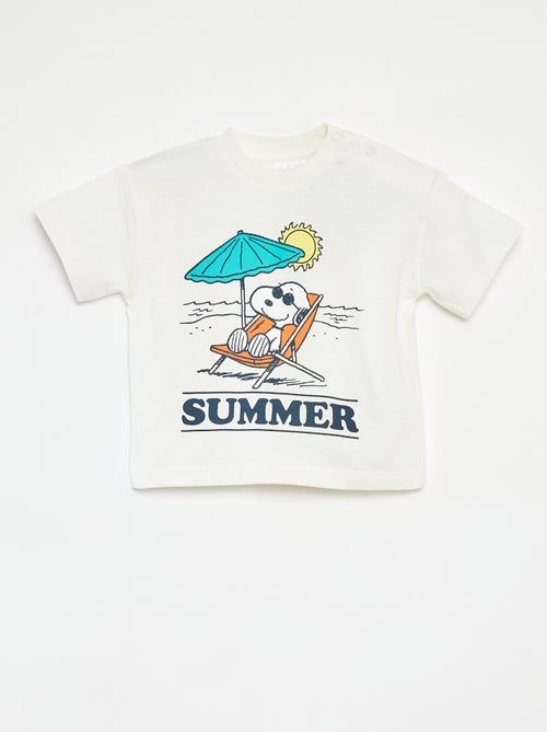 T-shirt de manga curta 'Snoopy' - Kiabi