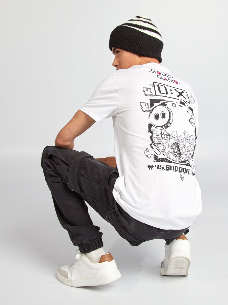 T-shirt de manga curta 'Squid Game' Branco - Kiabi