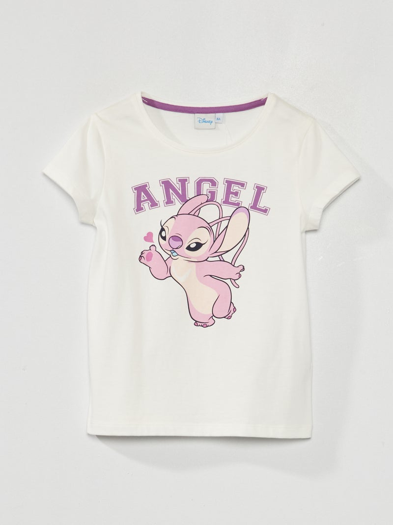 T-shirt de manga curta 'Stitch' BEGE - Kiabi