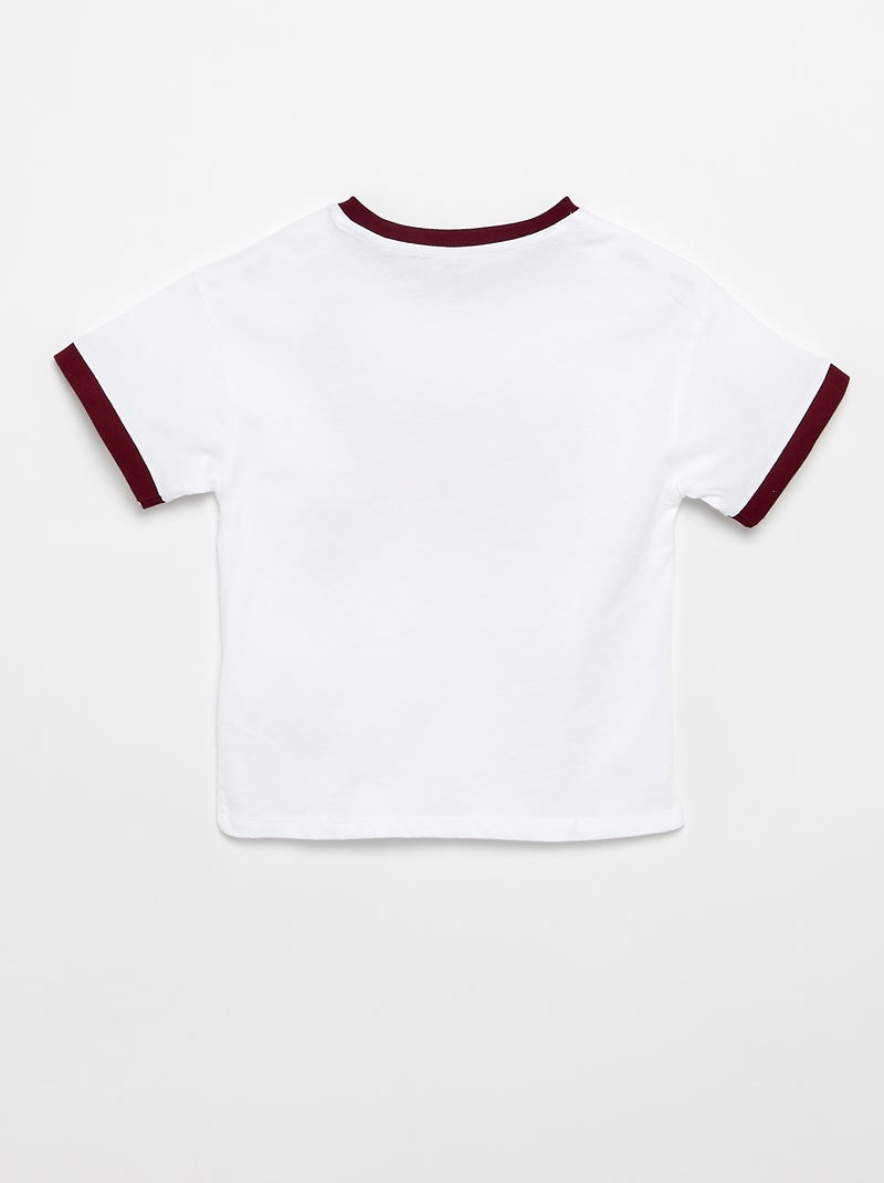 T-shirt de manga curta 'Stitch' Branco - Kiabi