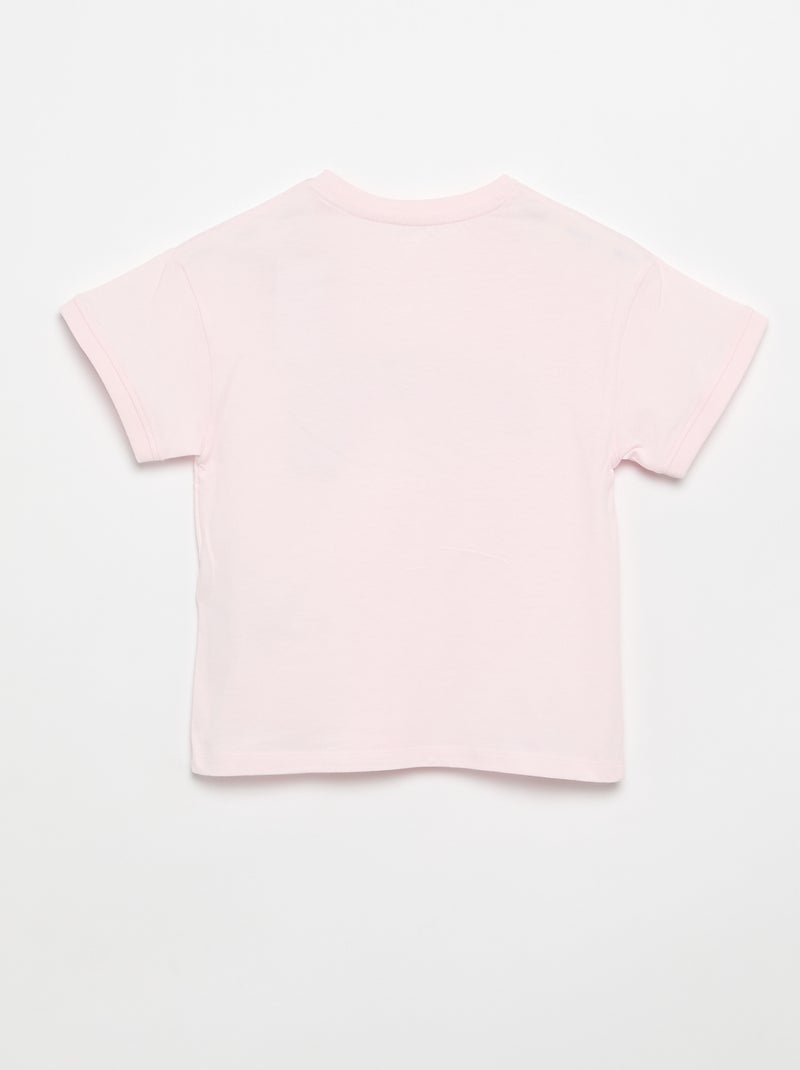 T-shirt de manga curta 'Stitch' Rosa - Kiabi