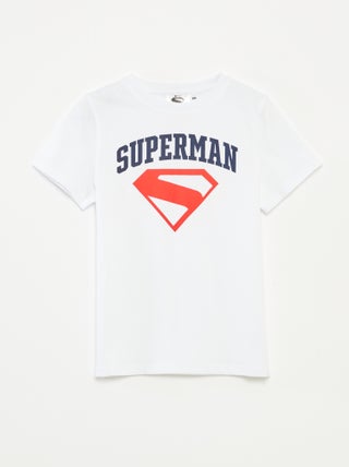 T-shirt de manga curta 'Super-Homem' da 'DC Comics'