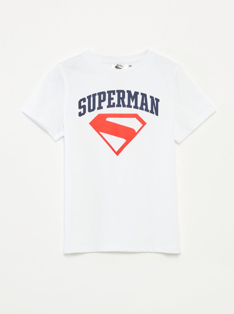 T-shirt de manga curta 'Super-Homem' da 'DC Comics' Branco - Kiabi
