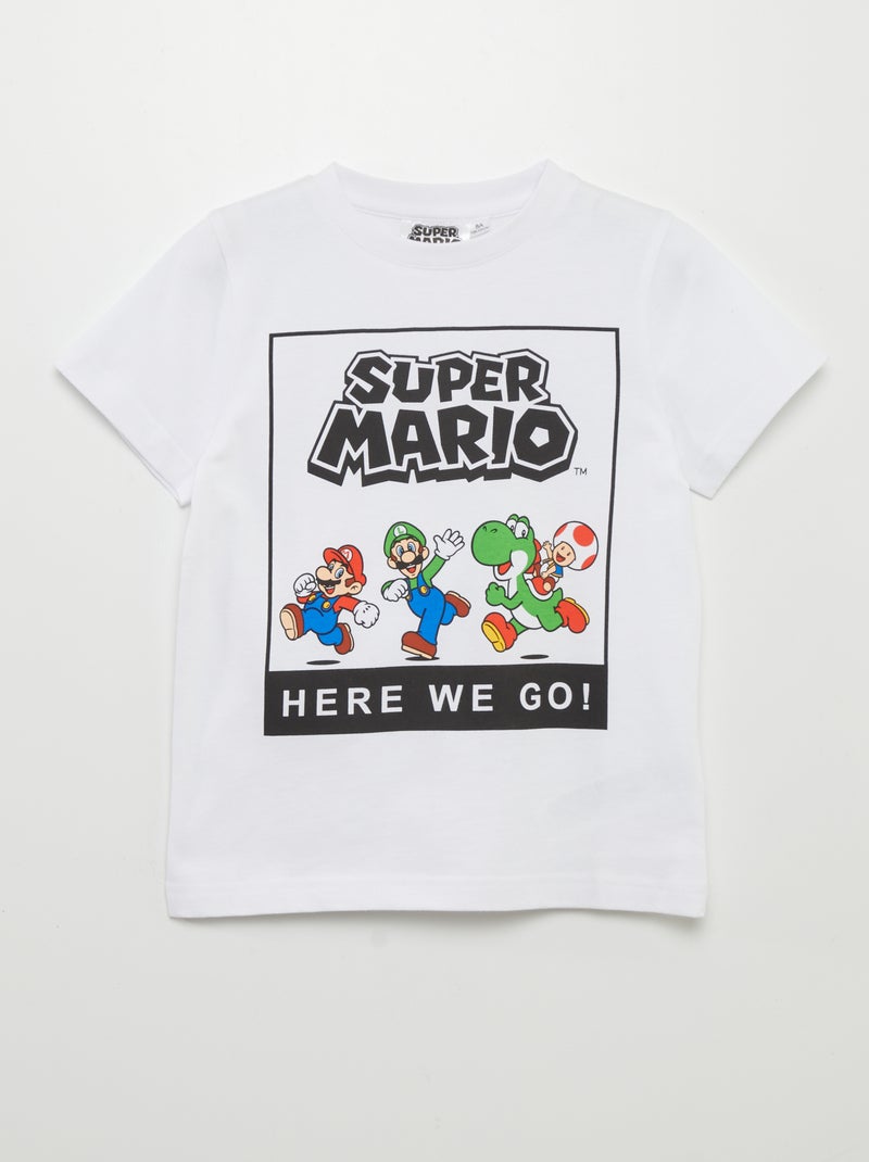 T-shirt de manga curta 'Super Mário' BRANCO - Kiabi