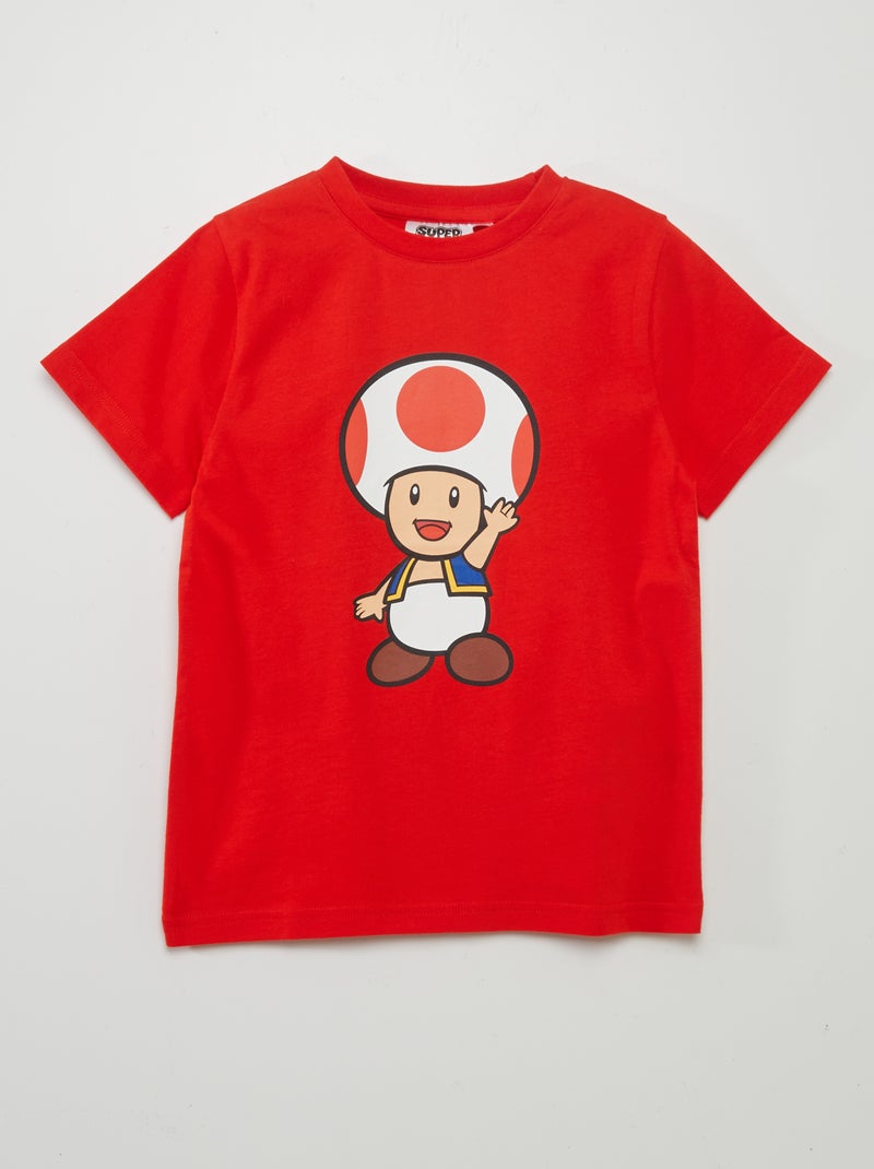 T-shirt de manga curta 'Super Mário' VERMELHO - Kiabi