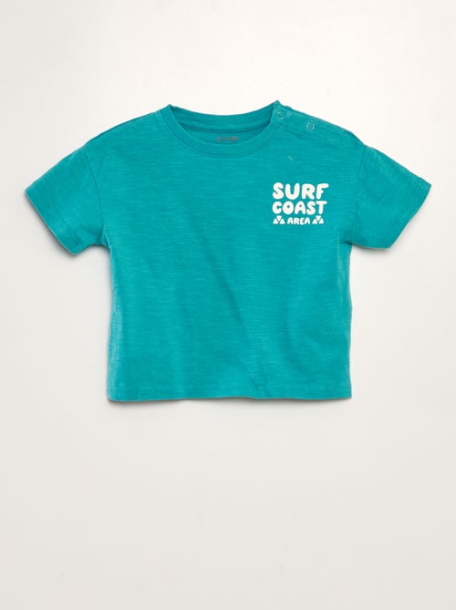 T-shirt de manga curta 'surf' - Kiabi