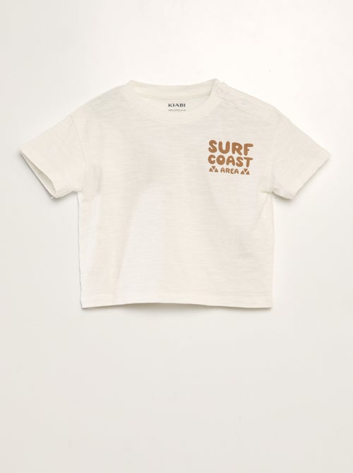 T-shirt de manga curta 'surf' - Kiabi