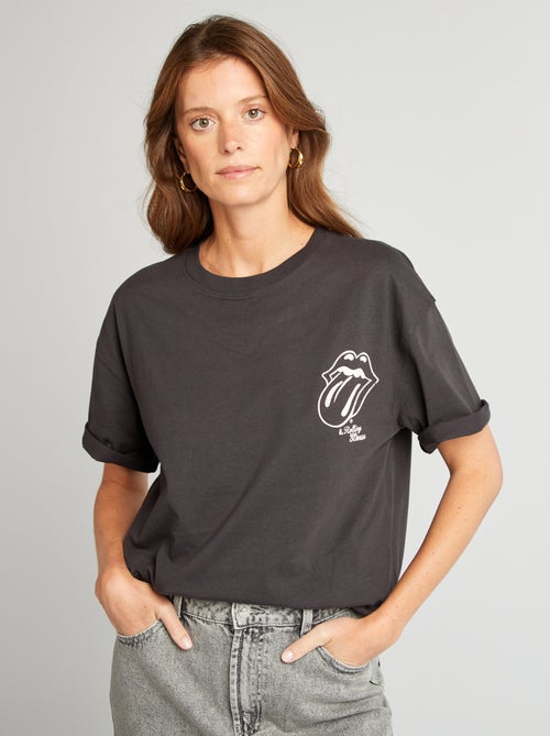 T-shirt de manga curta 'The Rolling Stones' - Tough Cotton¿ - Kiabi