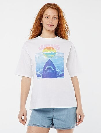 T-shirt de manga curta 'Tubarão'