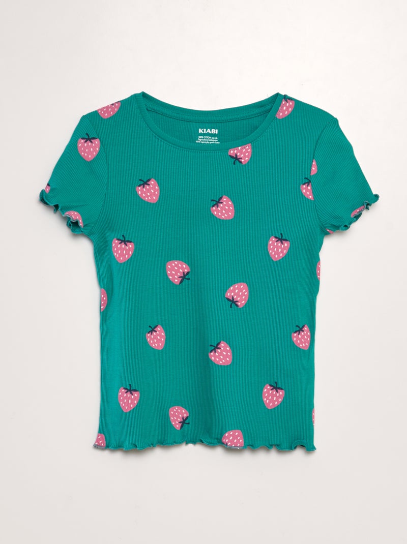 T-shirt de manga curta VERDE - Kiabi