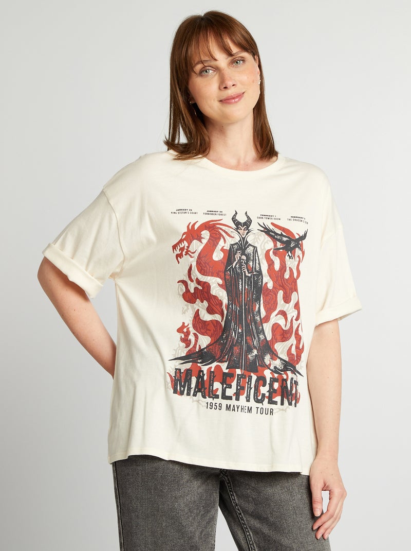 T-shirt de manga curta 'Vilões' da 'Disney' BRANCO - Kiabi