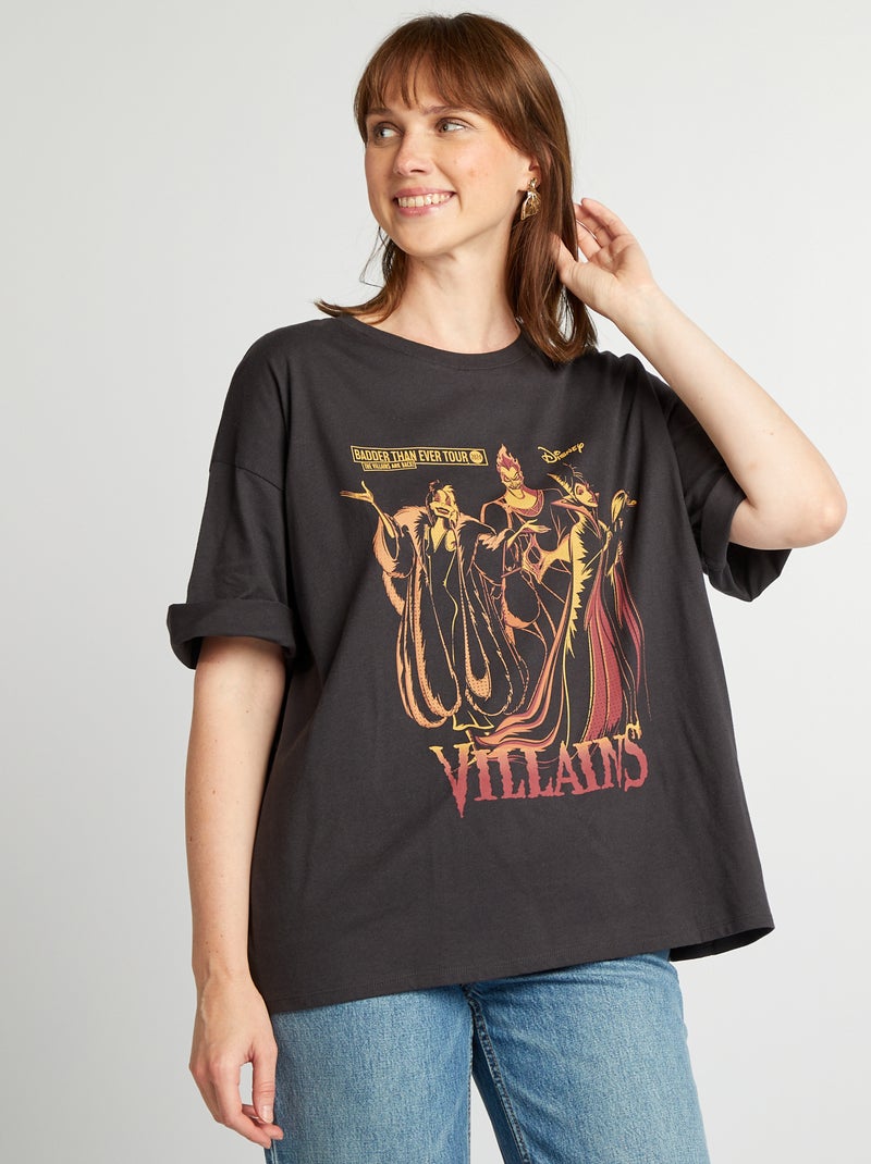 T-shirt de manga curta 'Vilões' da 'Disney' PRETO - Kiabi