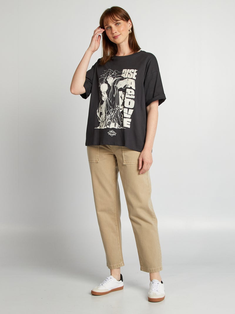 T-shirt de manga curta 'Vilões' da 'Disney' PRETO - Kiabi