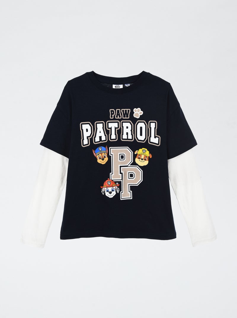 T-shirt de manga dupla 'Patrulha Canina' Azul - Kiabi