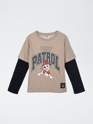 T-shirt de manga dupla 'Patrulha Canina'