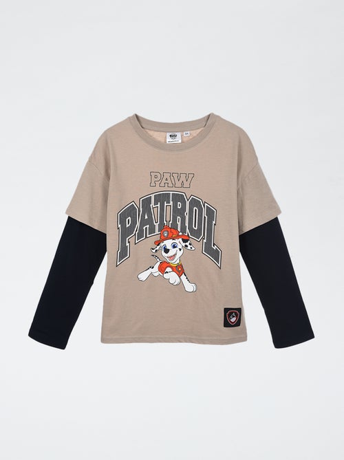T-shirt de manga dupla 'Patrulha Canina' - Kiabi