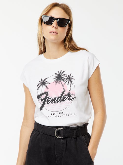 T-shirt de manga extra curta 'Fender' - Kiabi