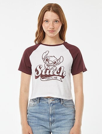 T-shirt de manga raglã 'Stitch'